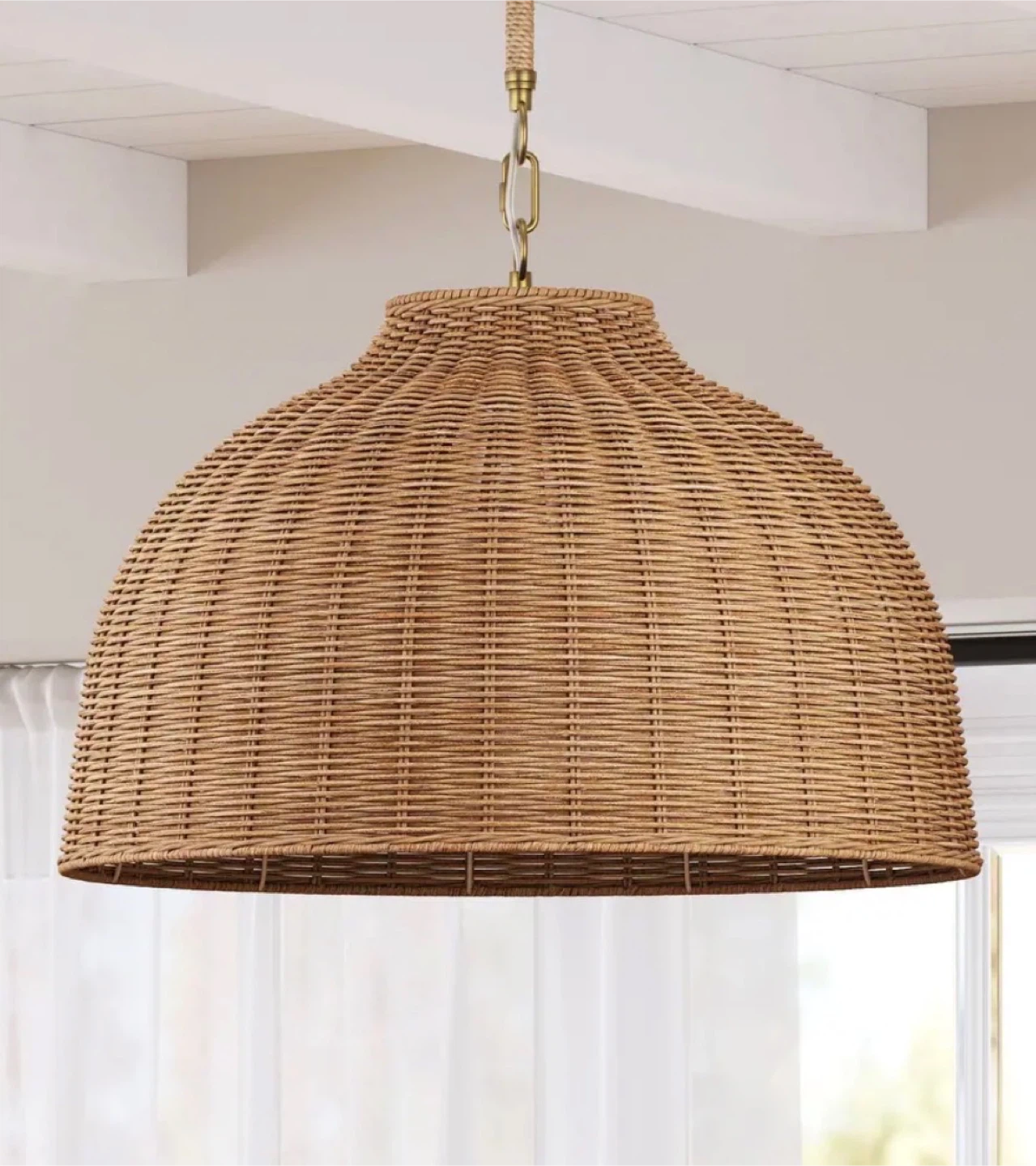 Woven Dome Pendant Light Fixture