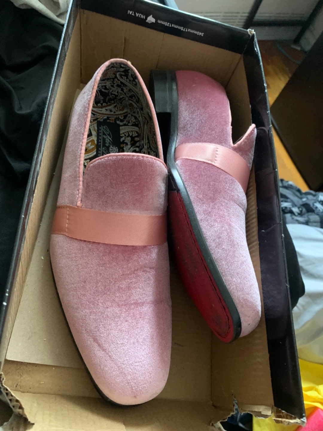 Pink Velvet Loafers