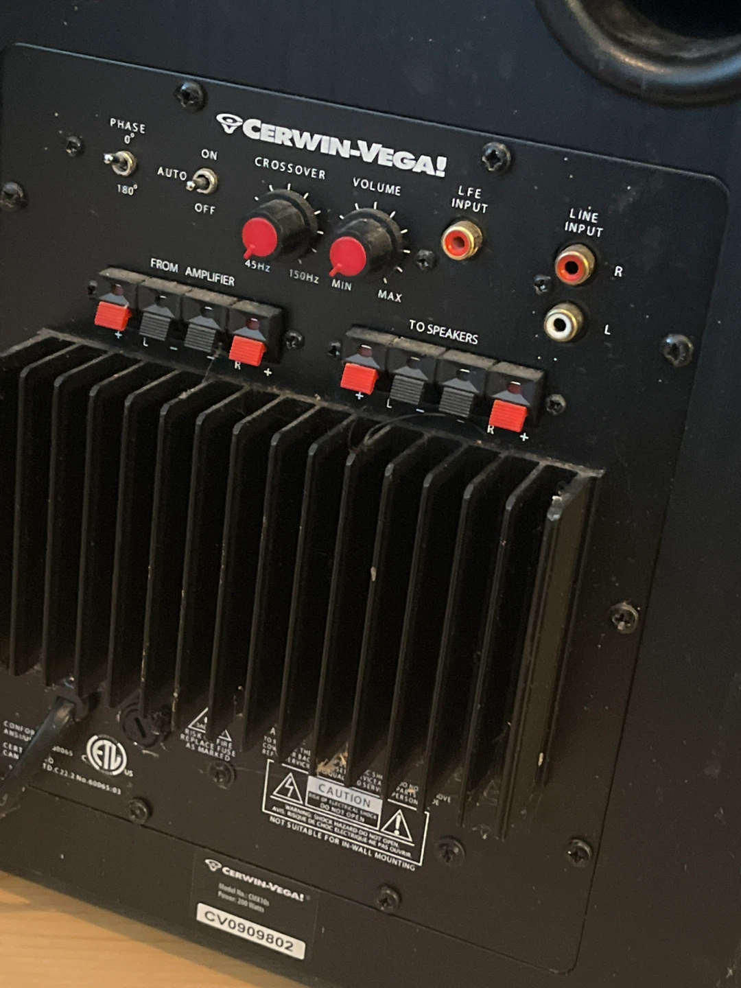 Cerwin-Vega Powered Subwoofer - photo 2