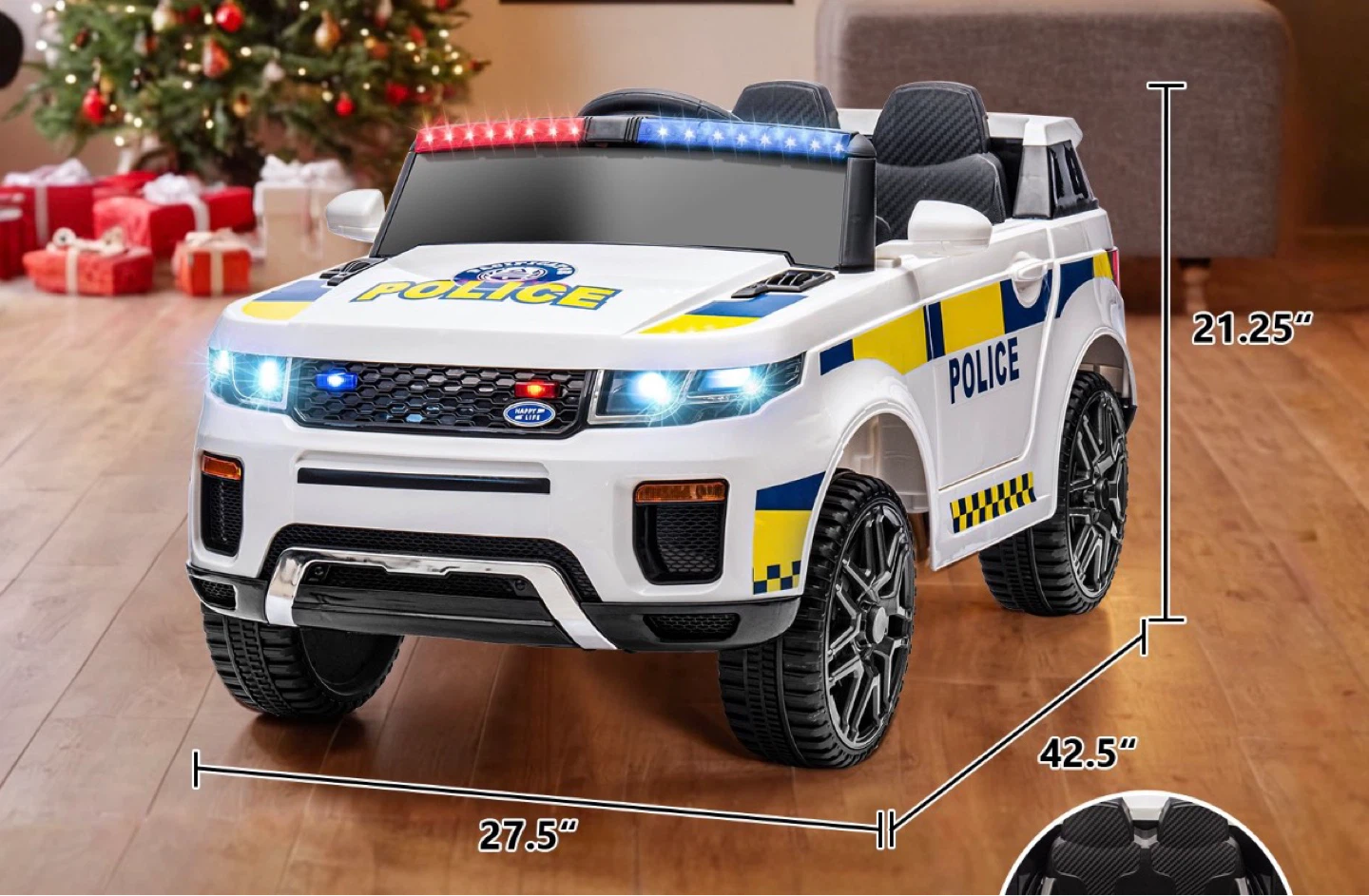Kids Electric Police Ride-On Car - photo 2