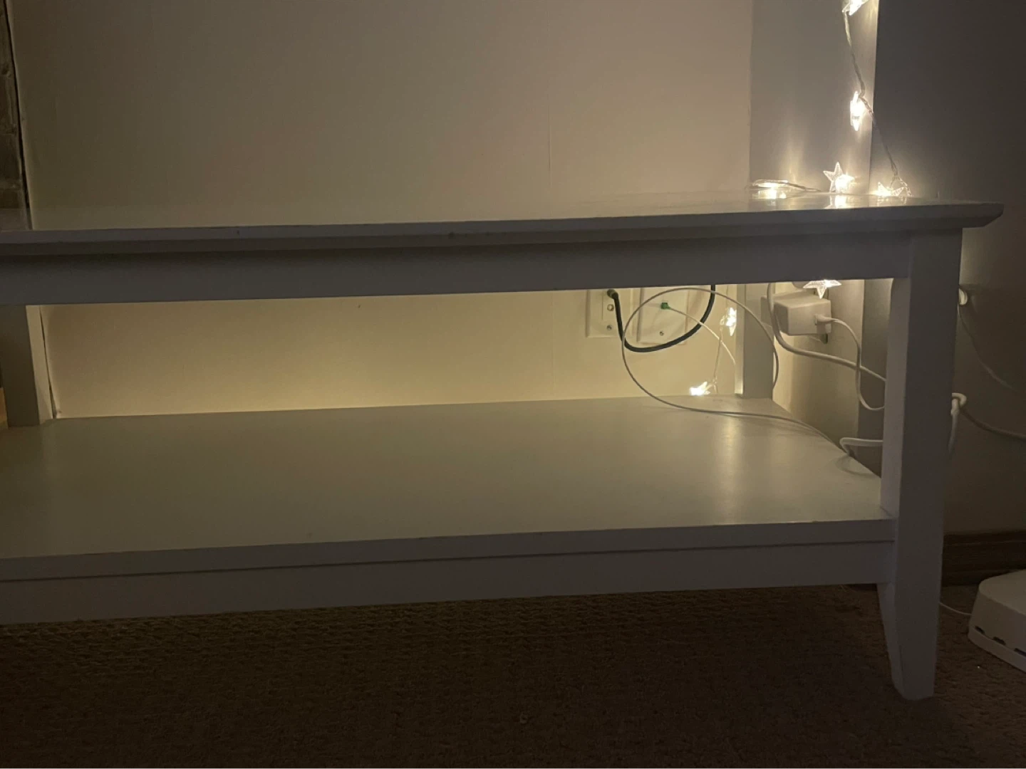 White Coffee Table with Lower Shelf - photo 3