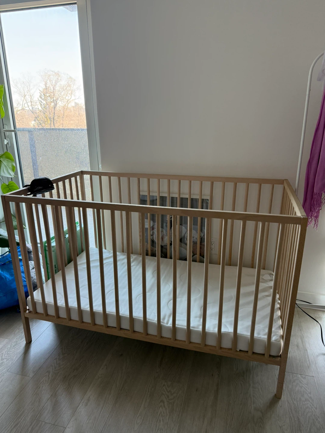 Ikea Wooden Baby Crib
