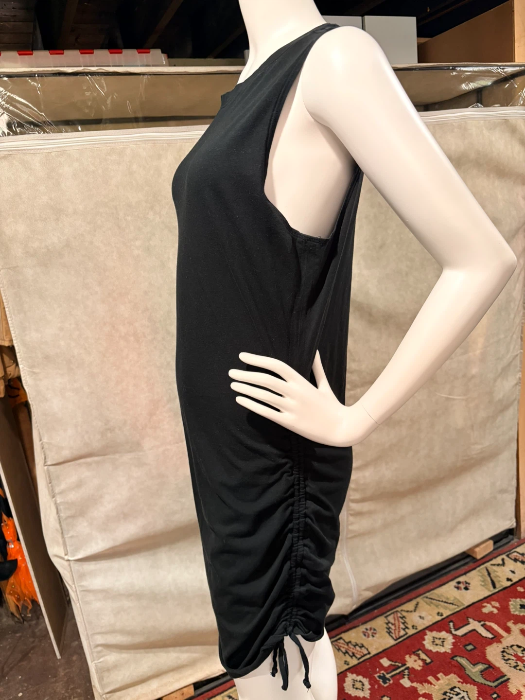 Victoria's Secret PINK Black Ruched Dress Size L - photo 2
