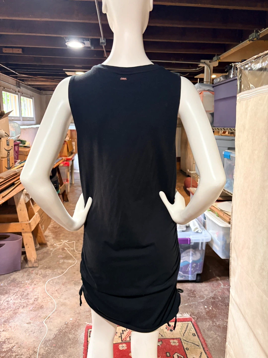 Victoria's Secret PINK Black Ruched Dress Size L - photo 3
