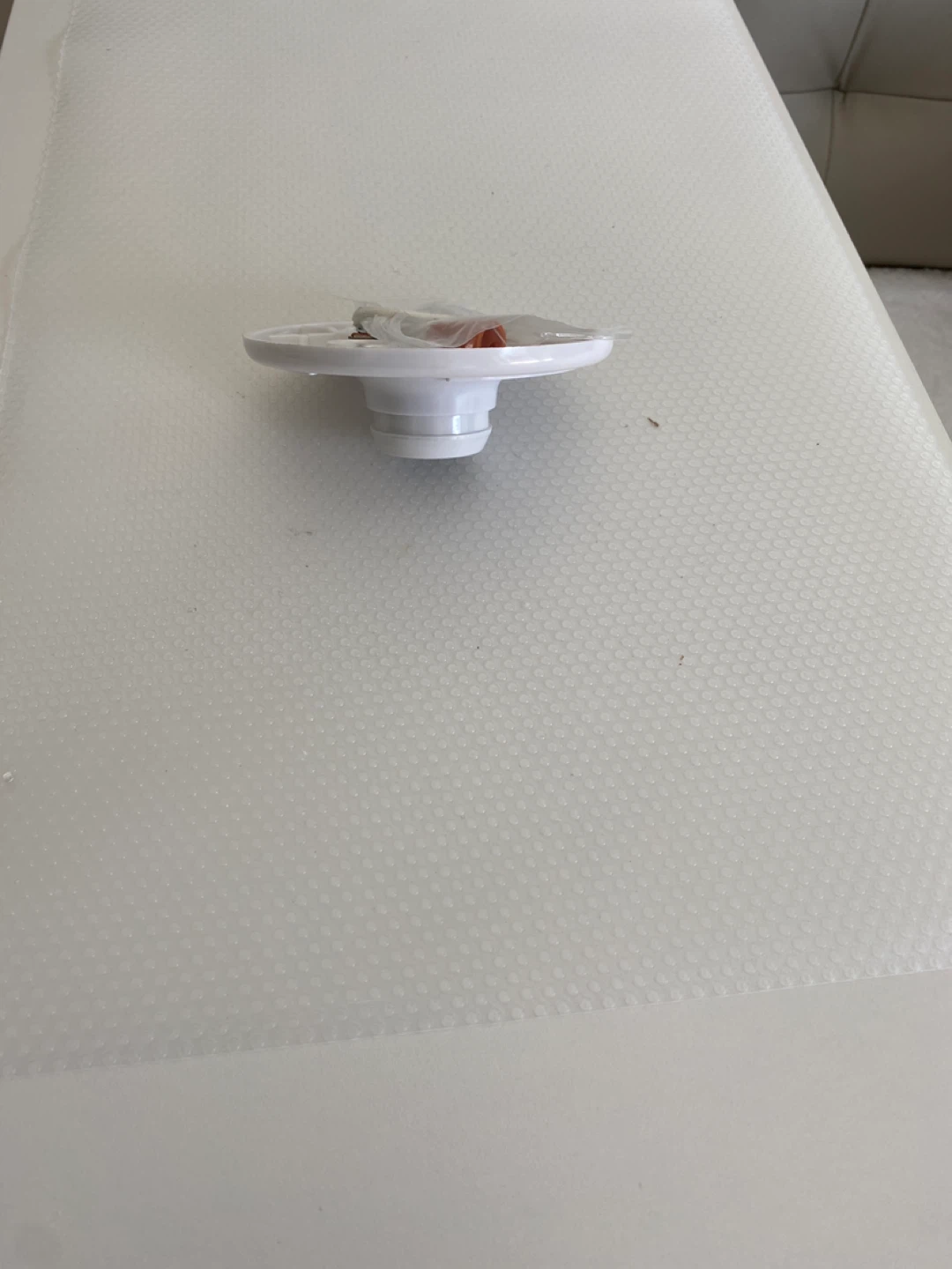 White Ceiling Light Fixture Mount Base with Hardware - photo 3