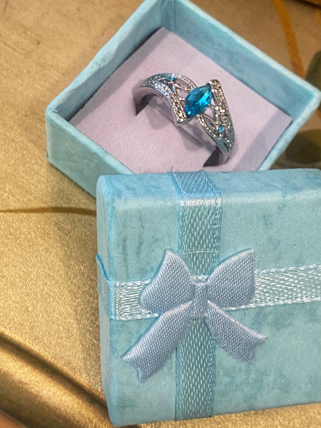 💎Blue Topaz Crystal Marquise Dazzler Ring 💎 - photo 3