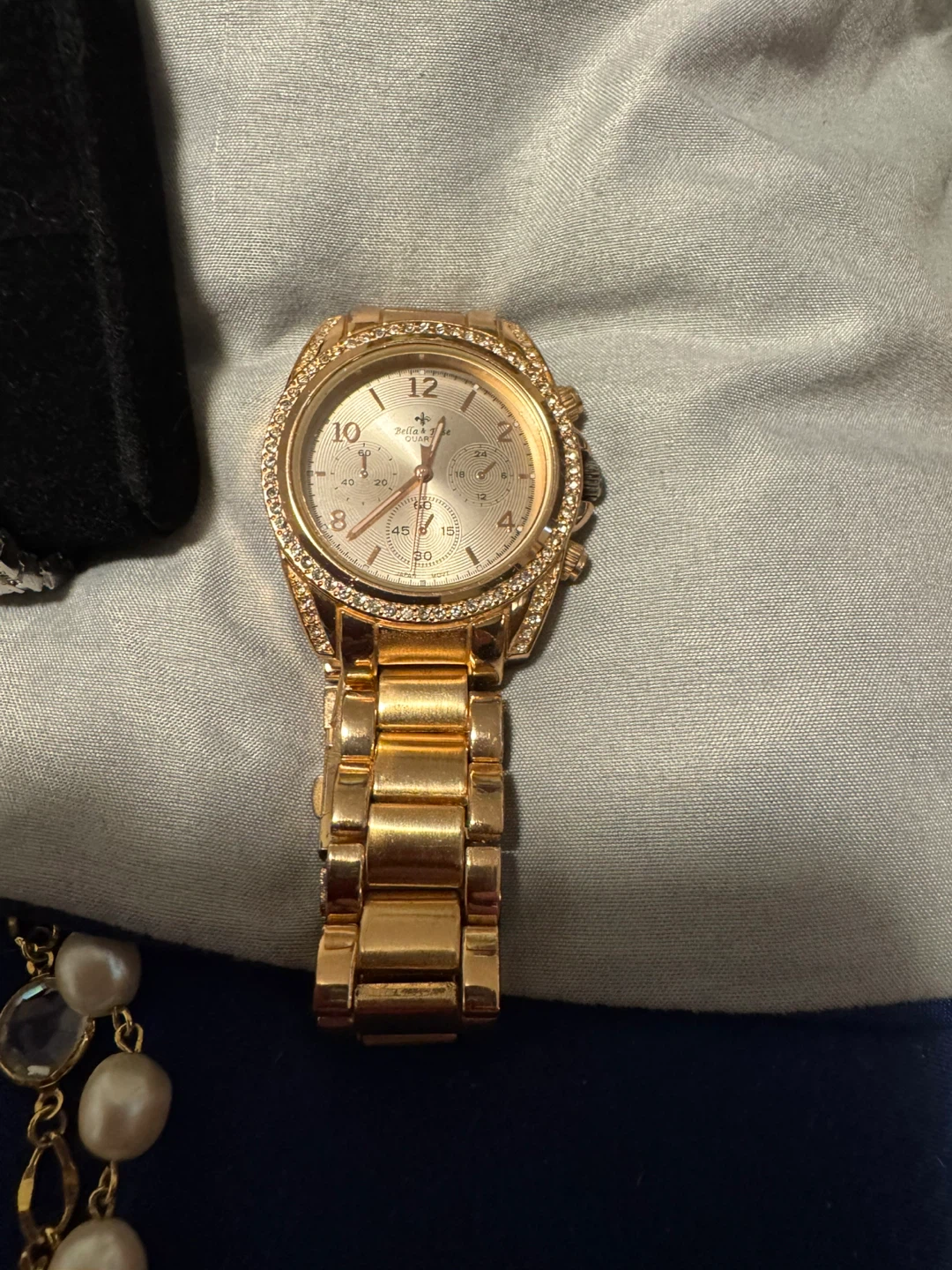 Bella & Chloe Rose Gold Crystal Watch