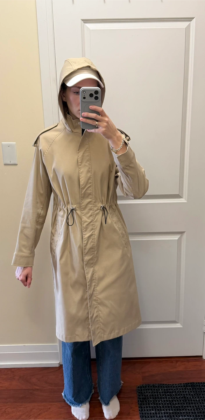 Stradivarius Beige Hooded Anorak Jacket - photo 2