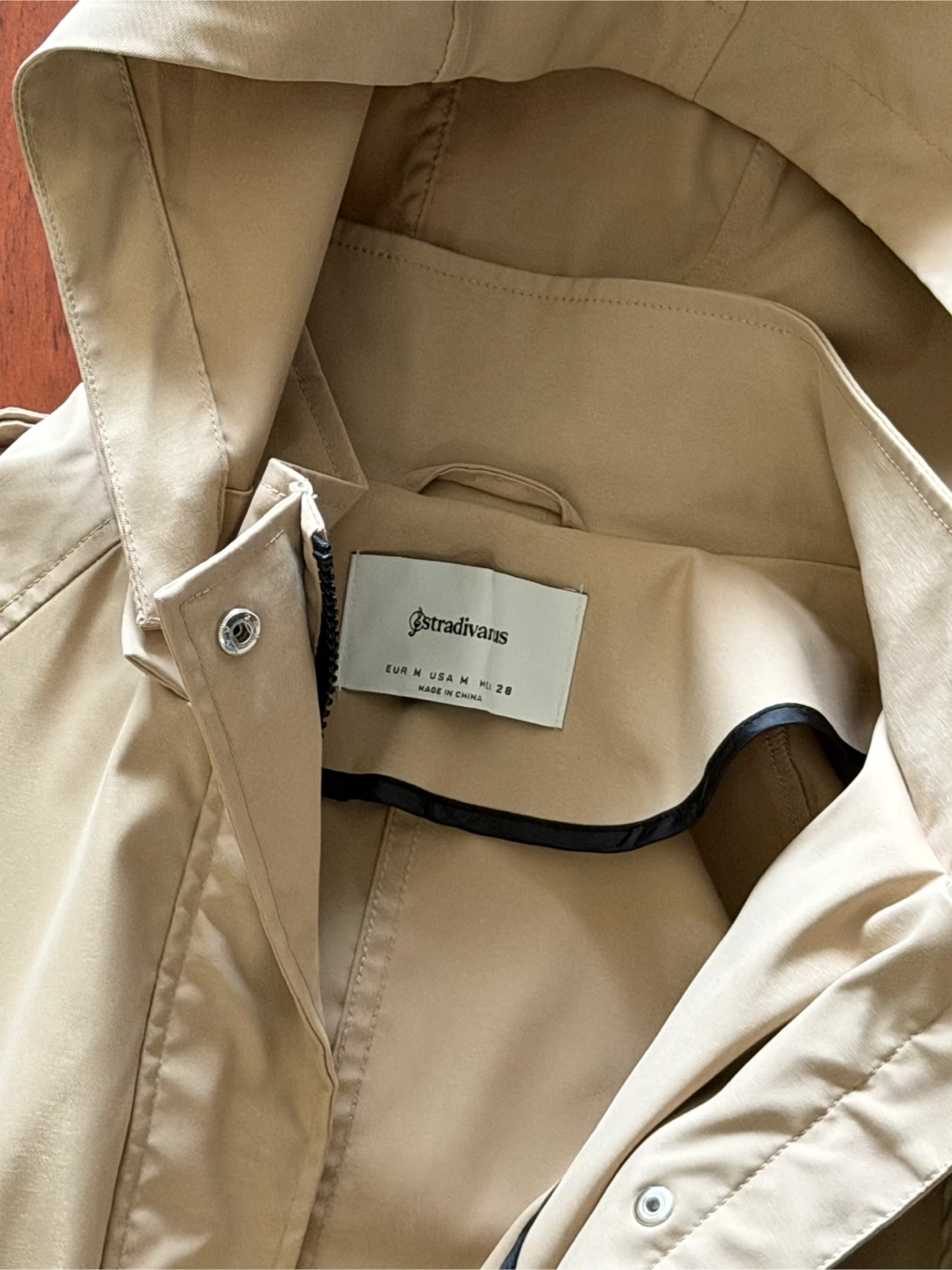 Stradivarius Beige Hooded Anorak Jacket - photo 5