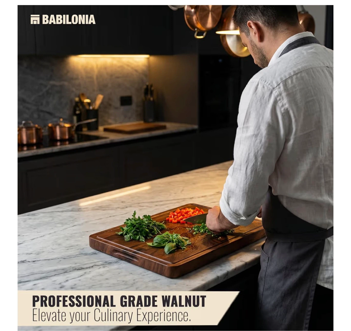 Babilonia Large Walnut Cutting Board - 20" x 16" - photo 2