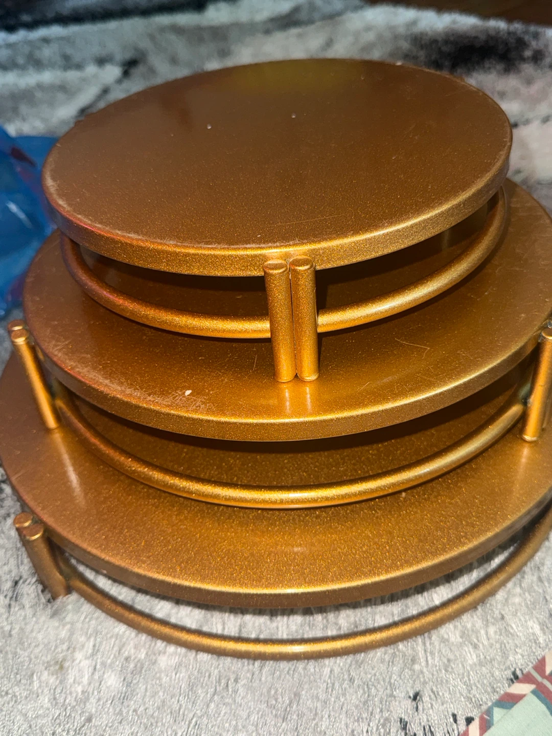 3-Tier Gold Cake Stand Set