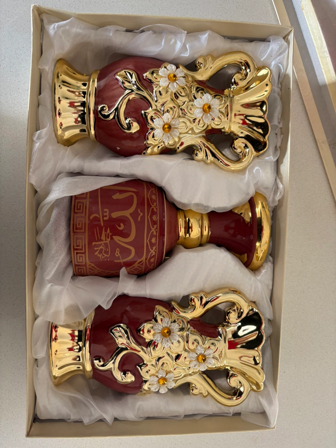 Set of 3 Islamic Decorative Vases