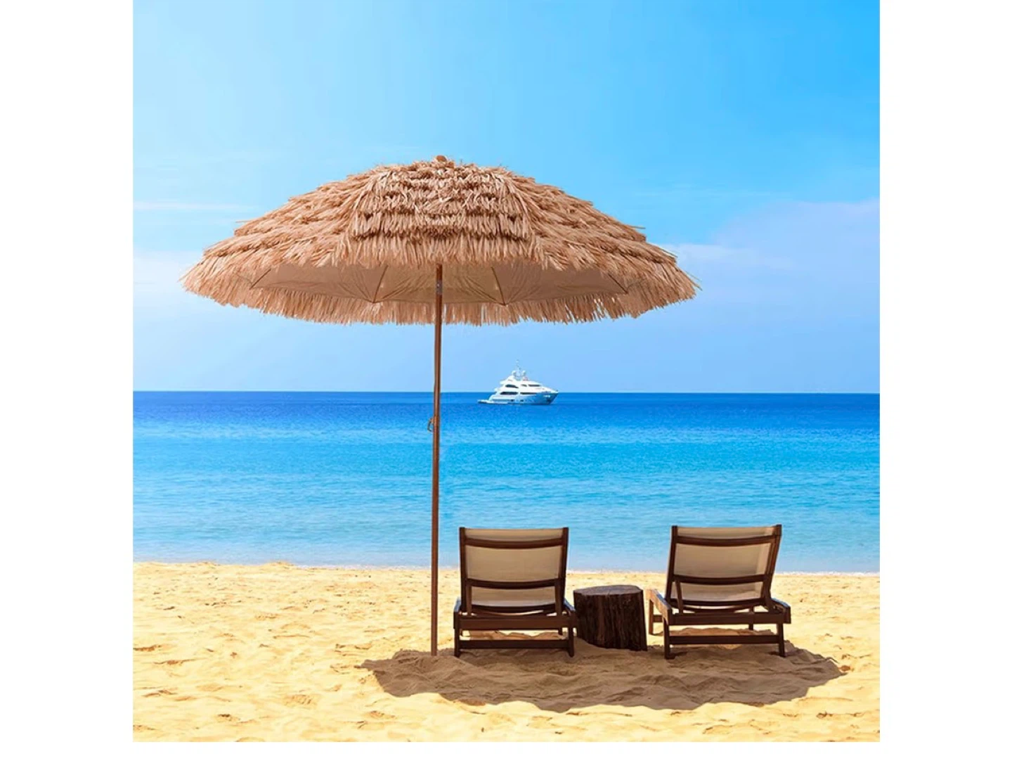 Tiki Beach Umbrella with Portable Storage Bag - photo 2