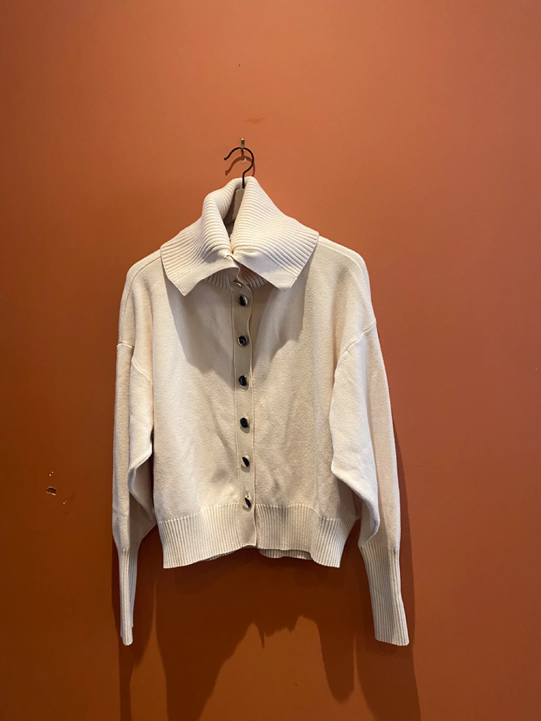 Zara Cream Knit Cardigan Sweater