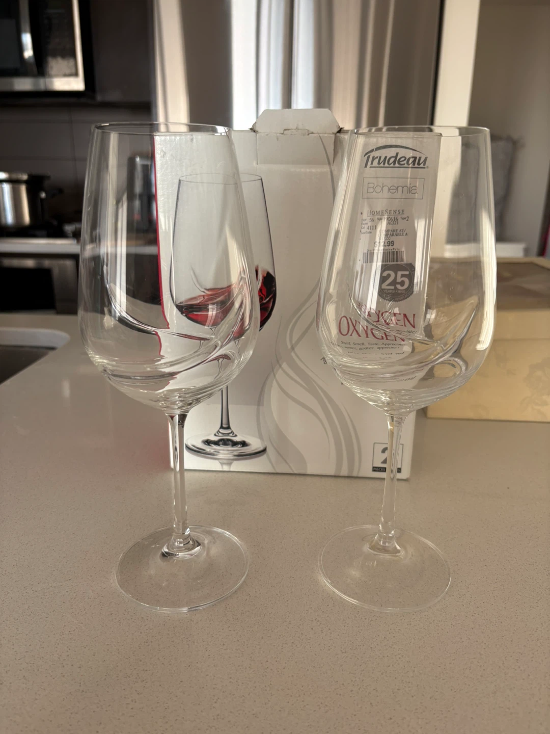 Trudeau Bohemia Oxygen Wine Glasses - 2 pc