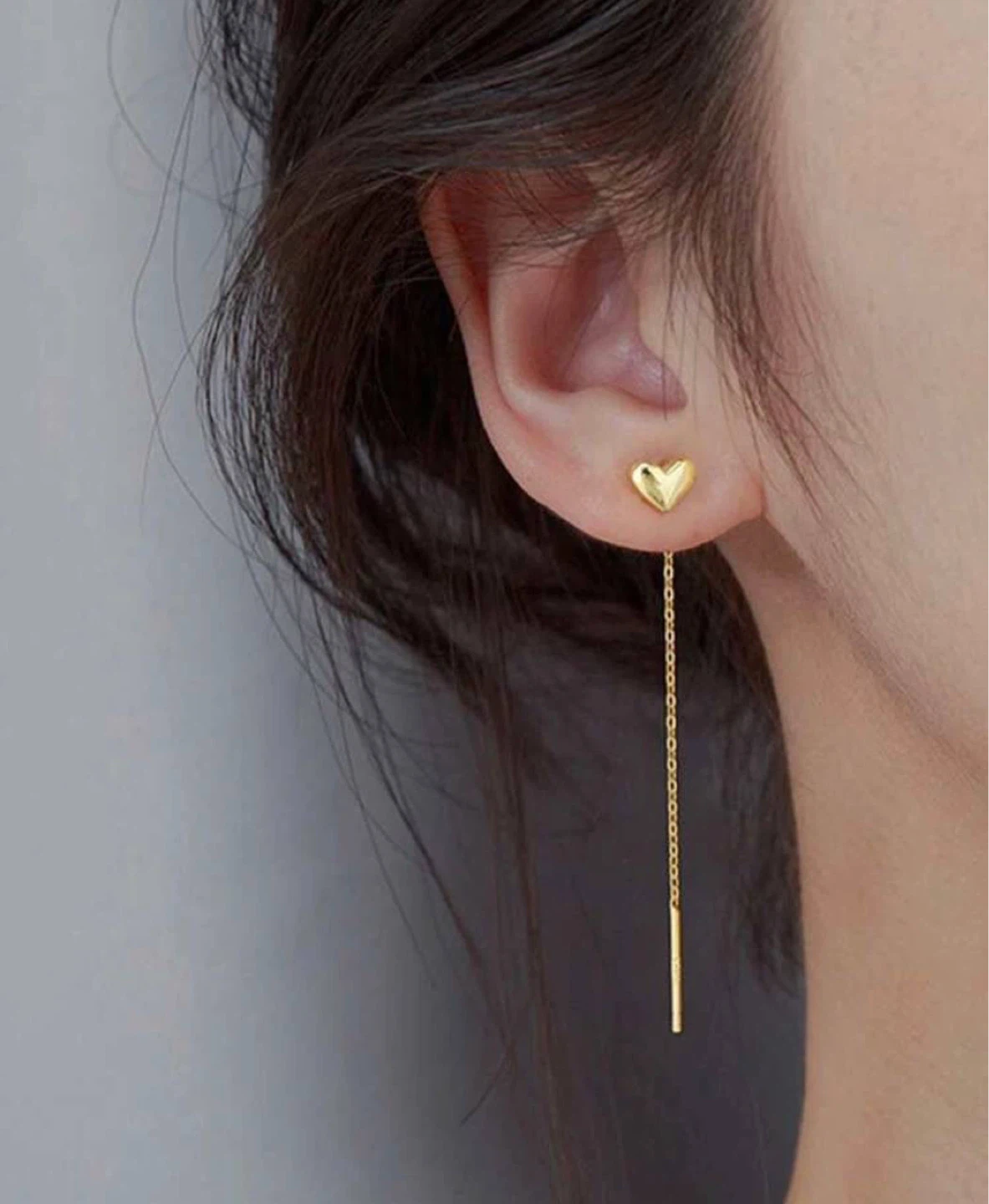 Heart decor earrings