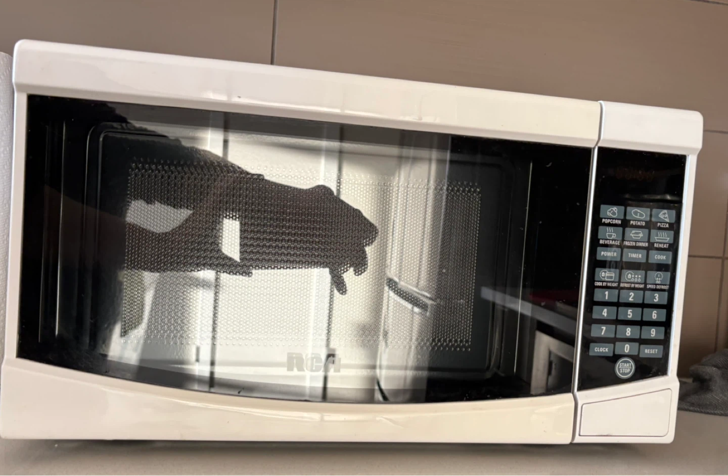 White RCA Microwave