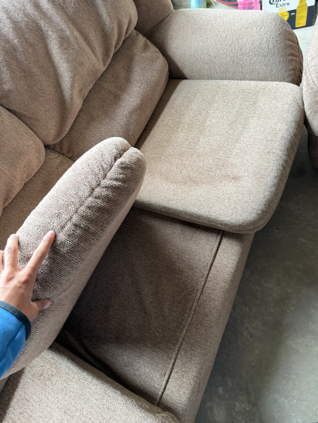 Brown Three-Seater Sofa - photo 2