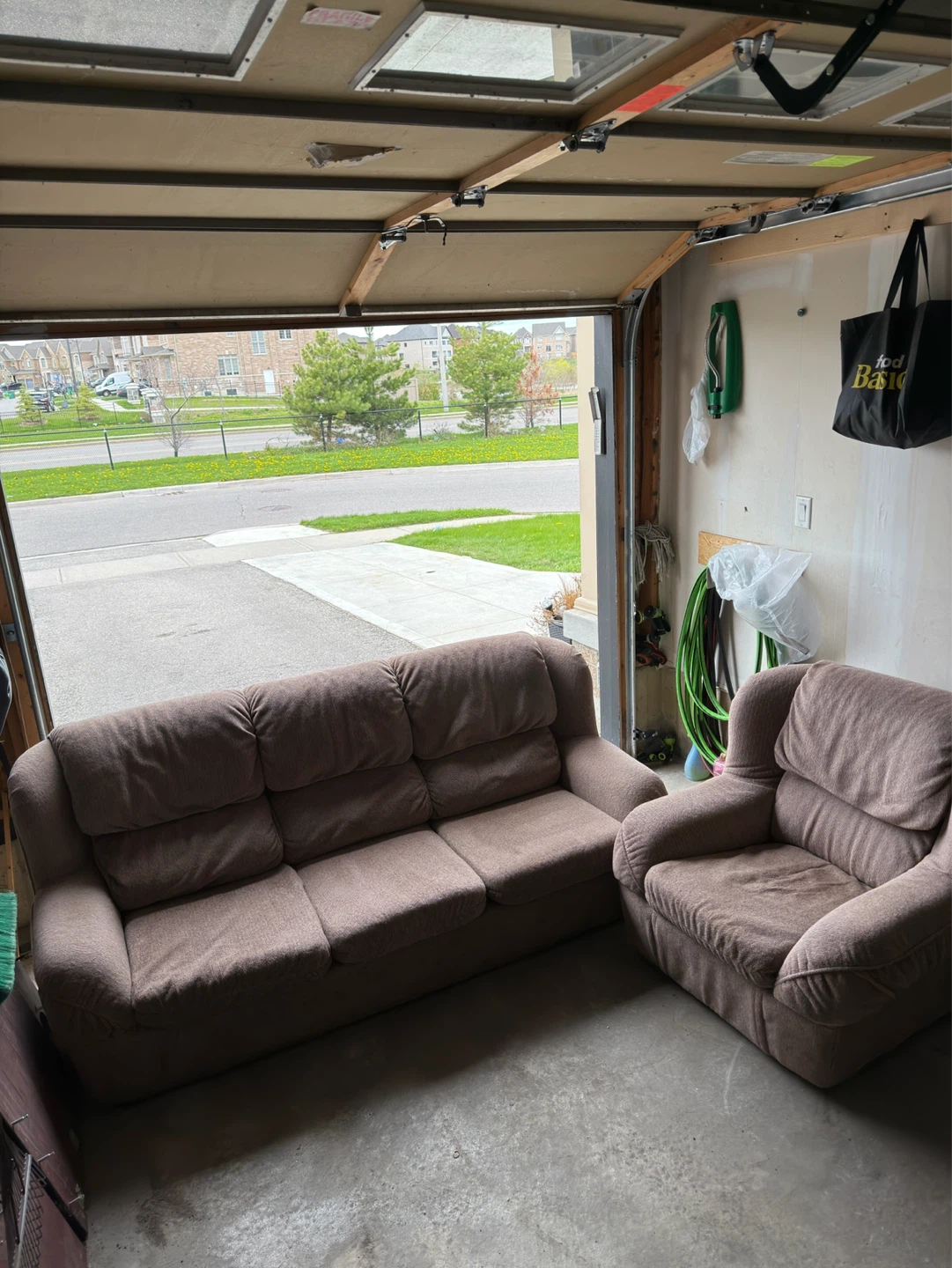 Brown Three-Seater Sofa
