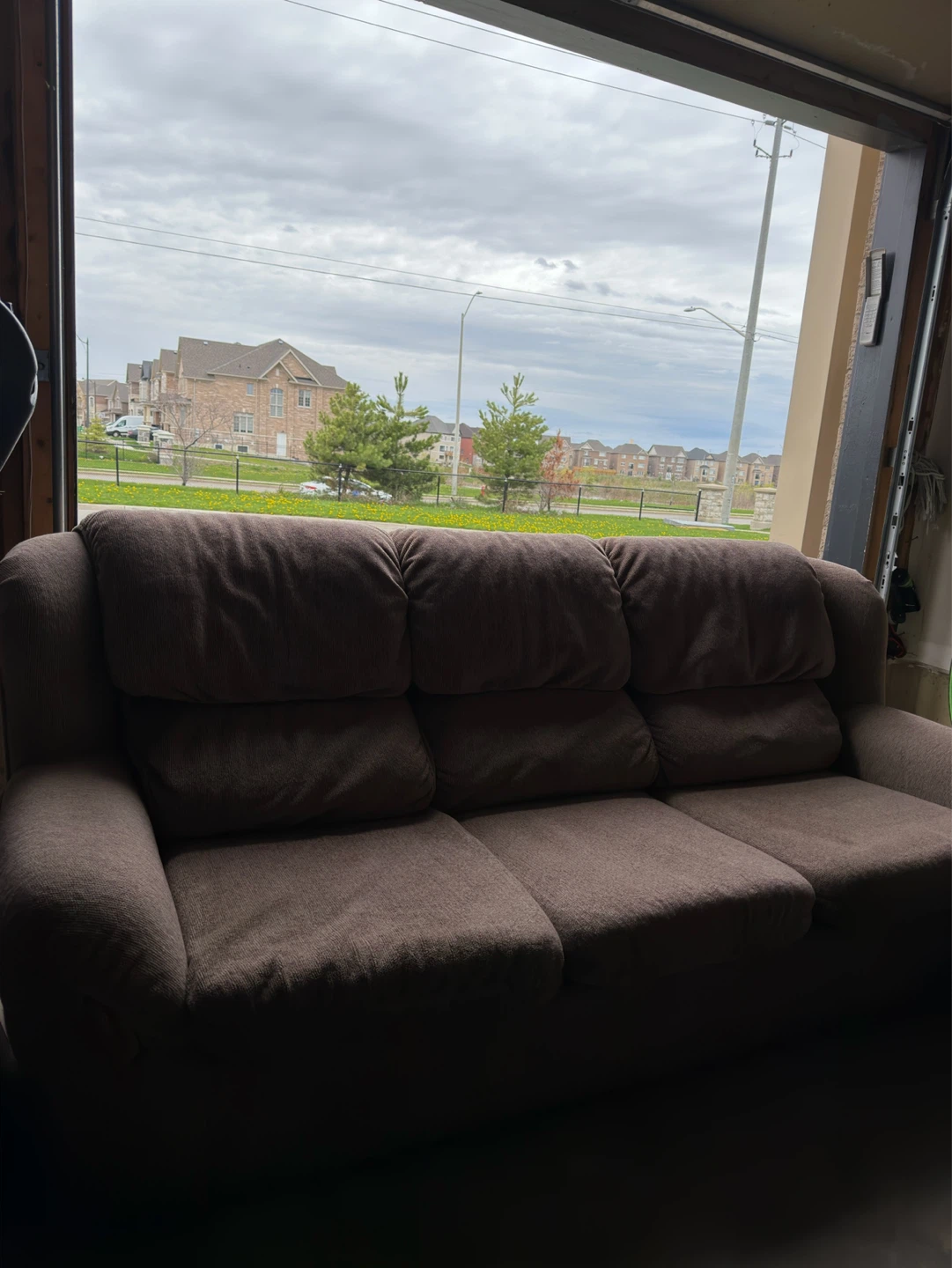 Brown Three-Seater Sofa - photo 4