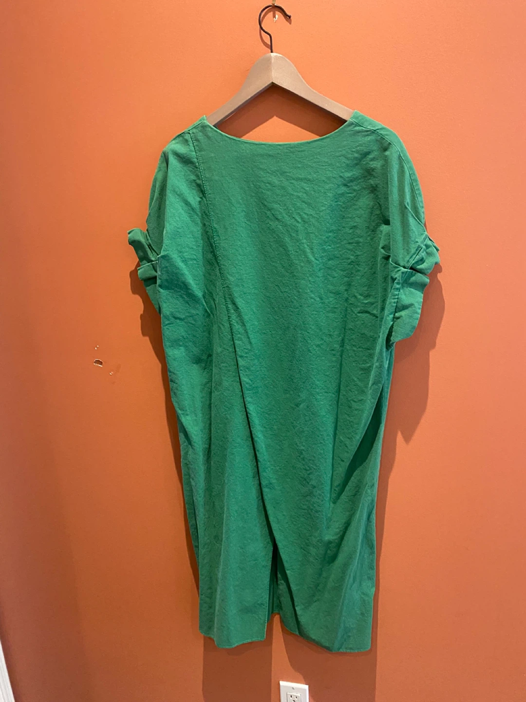 Green linen long Dress - photo 2
