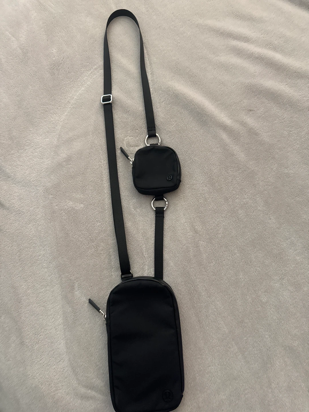 Lululemon Black Crossbody Bag with Pouch