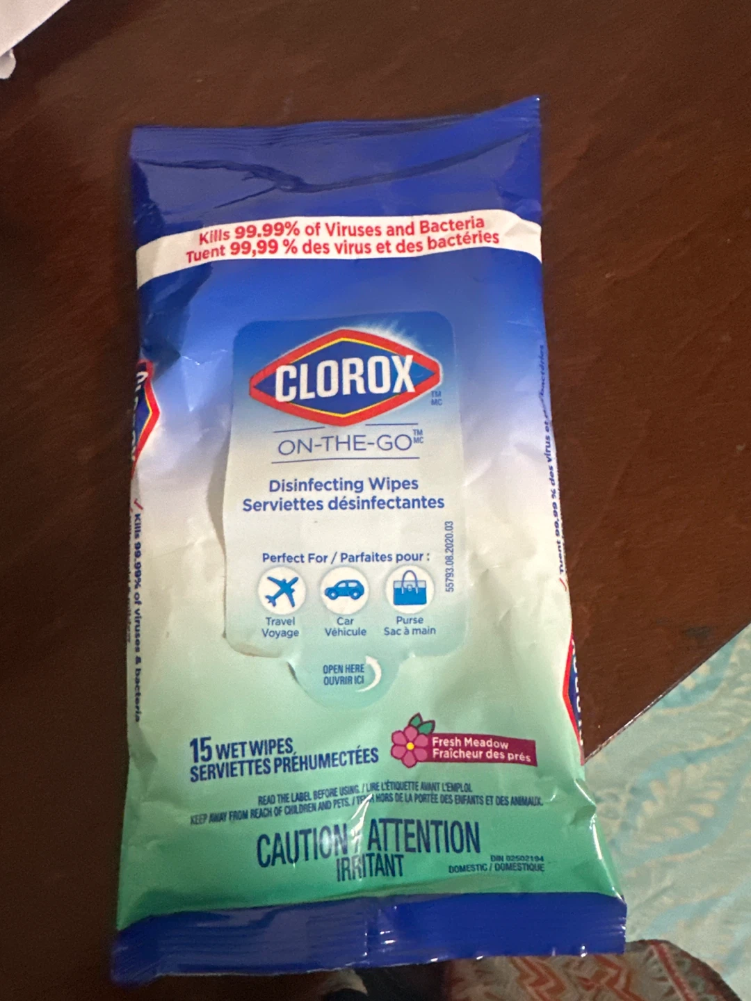 Clorox On-The-Go Disinfecting Wipes - 15 Wet Wipes