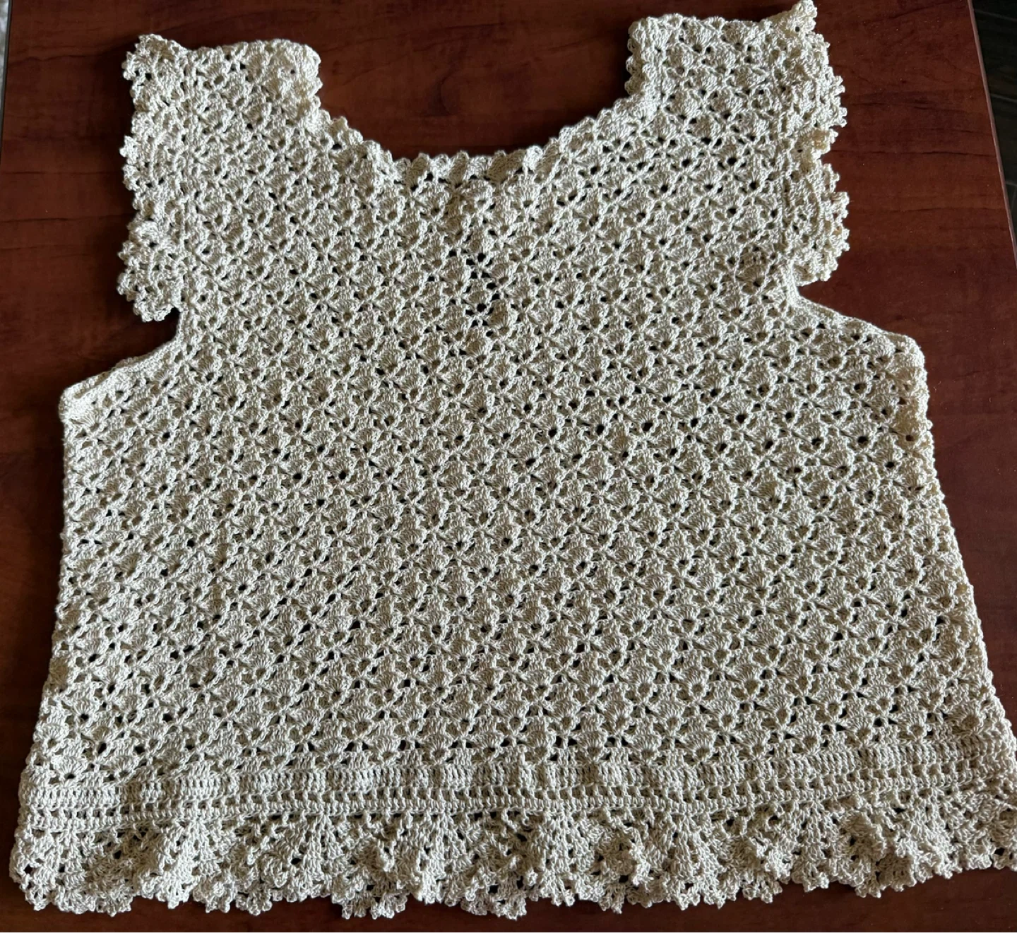 Handmade Crocheted Top - Beige - photo 4