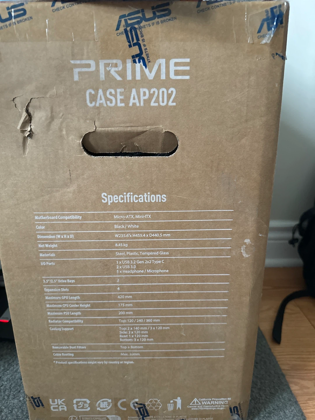 ASUS PRIME AP202 mATX Panoramic Case - photo 2