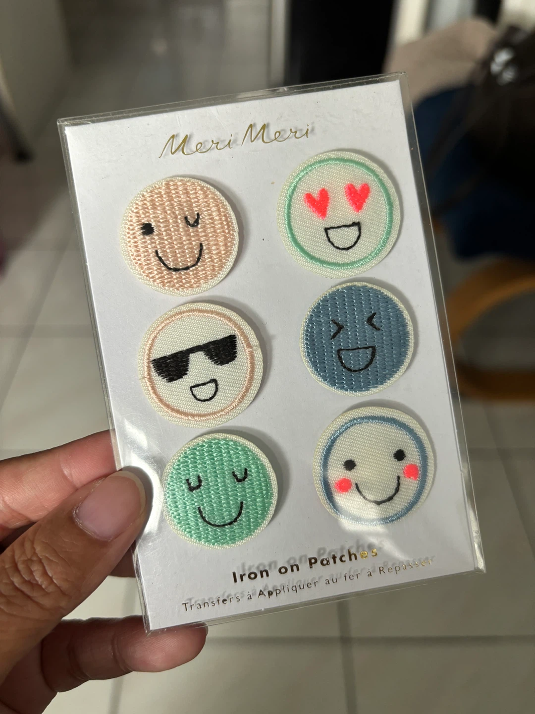 Meri Meri Emoji Iron-On Patches - 6 Pack