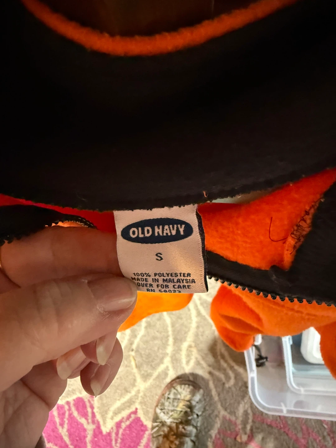 Old Navy Fleece Pullover Sweatshirt - Orange - Size S - photo 2