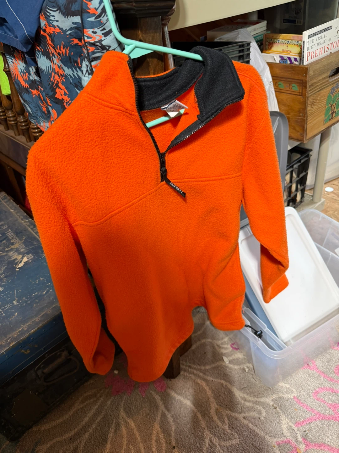 Old Navy Fleece Pullover Sweatshirt - Orange - Size S - photo 3