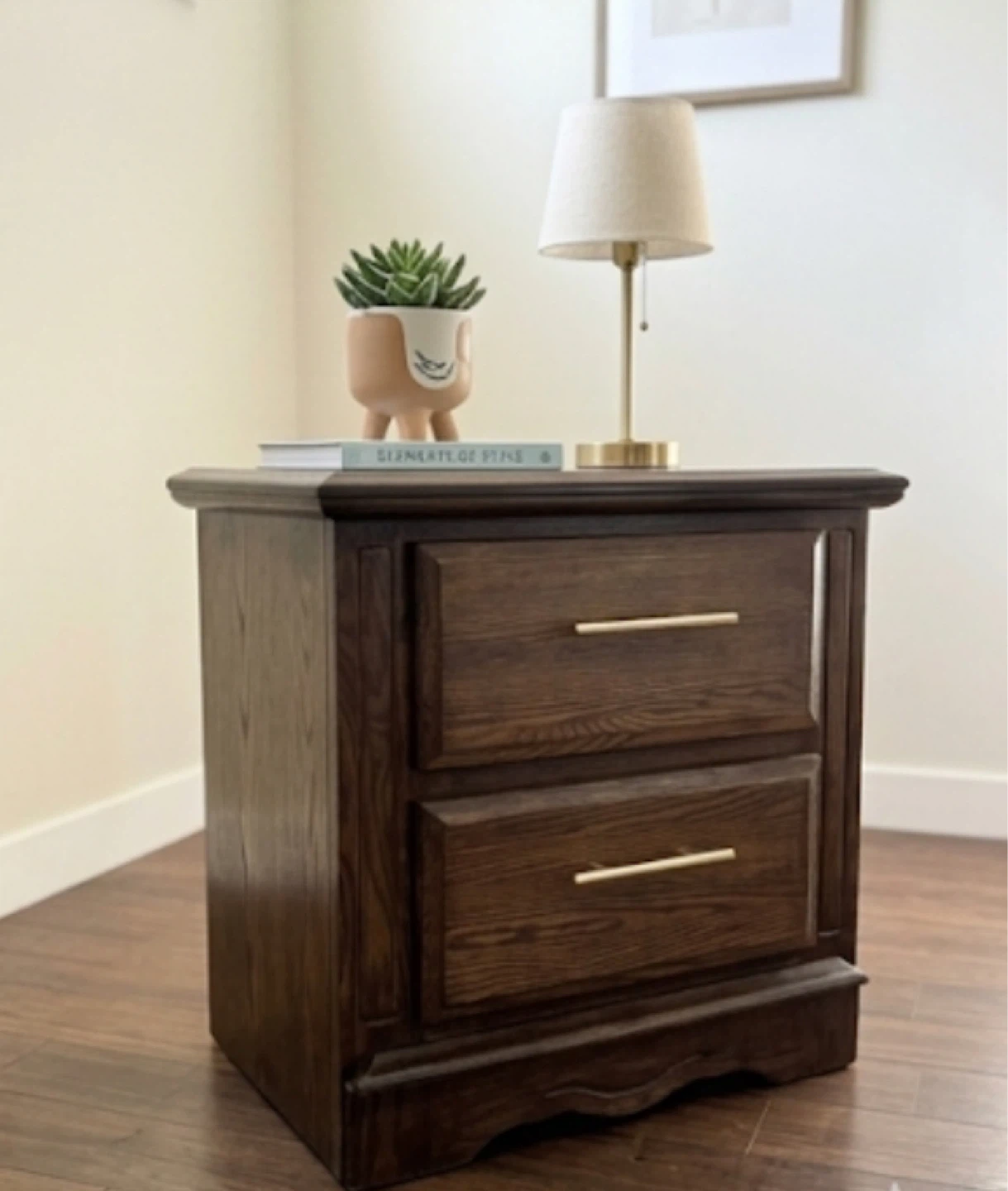 Mid Century Modern Oak Nightstand