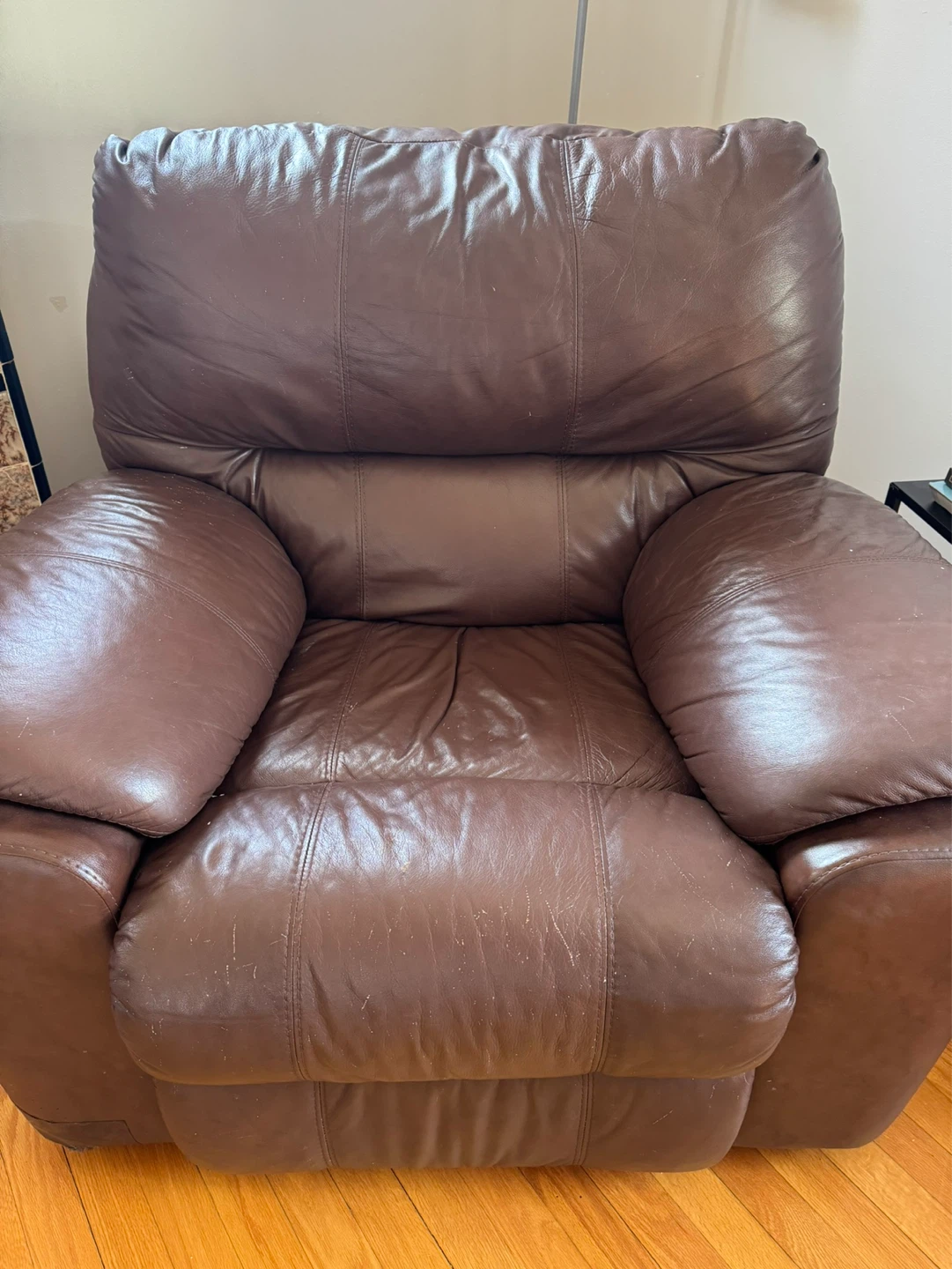 Brown Leather Recliner Chair - photo 2