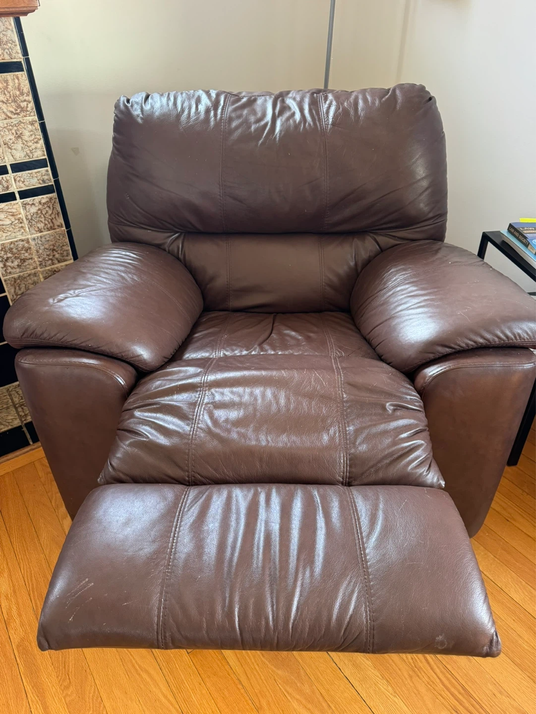 Brown Leather Recliner Chair