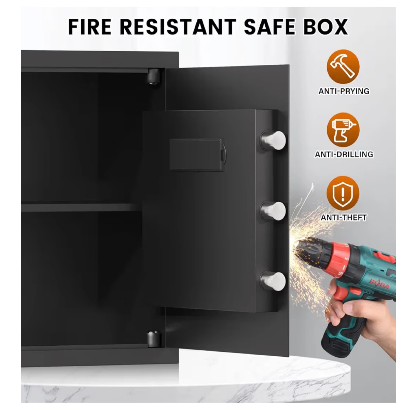 FOWORE Fireproof Safe Box with Digital Lock - photo 4