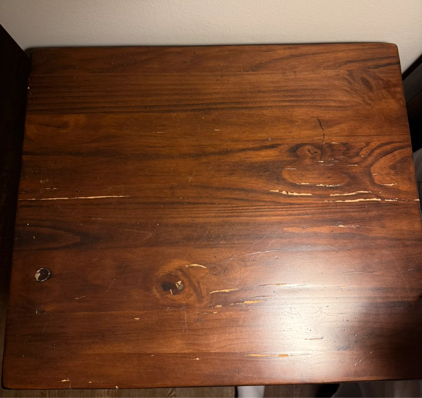 Wooden Nightstand with Drawer and Cabinet - photo 3