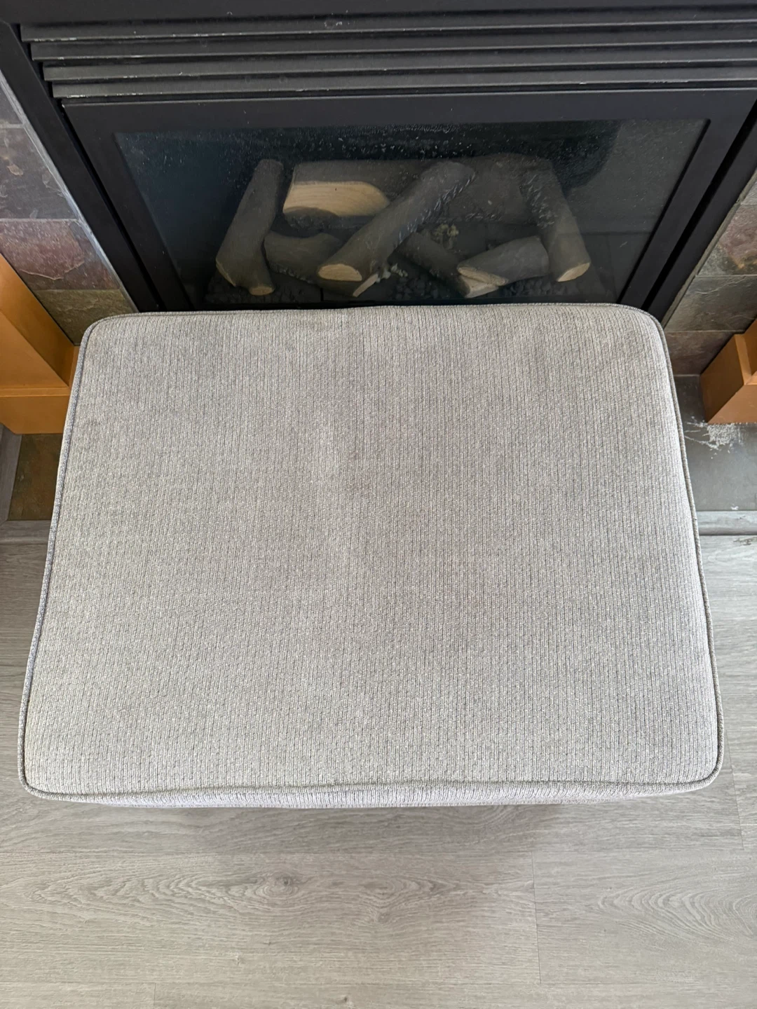 Grey Fabric Storage Ottoman - photo 2