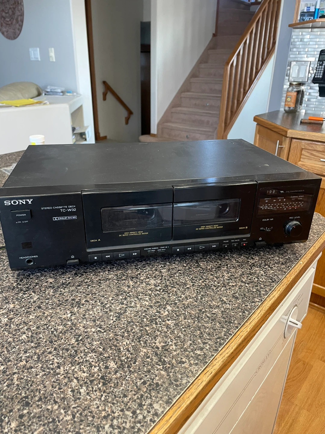 Sony TC-W32 Cassette Deck / Recorder Working