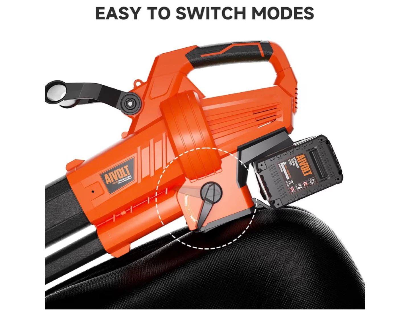 Aivolt 3-in-1 Cordless Leaf Blower, Vacuum and Mulcher - photo 2