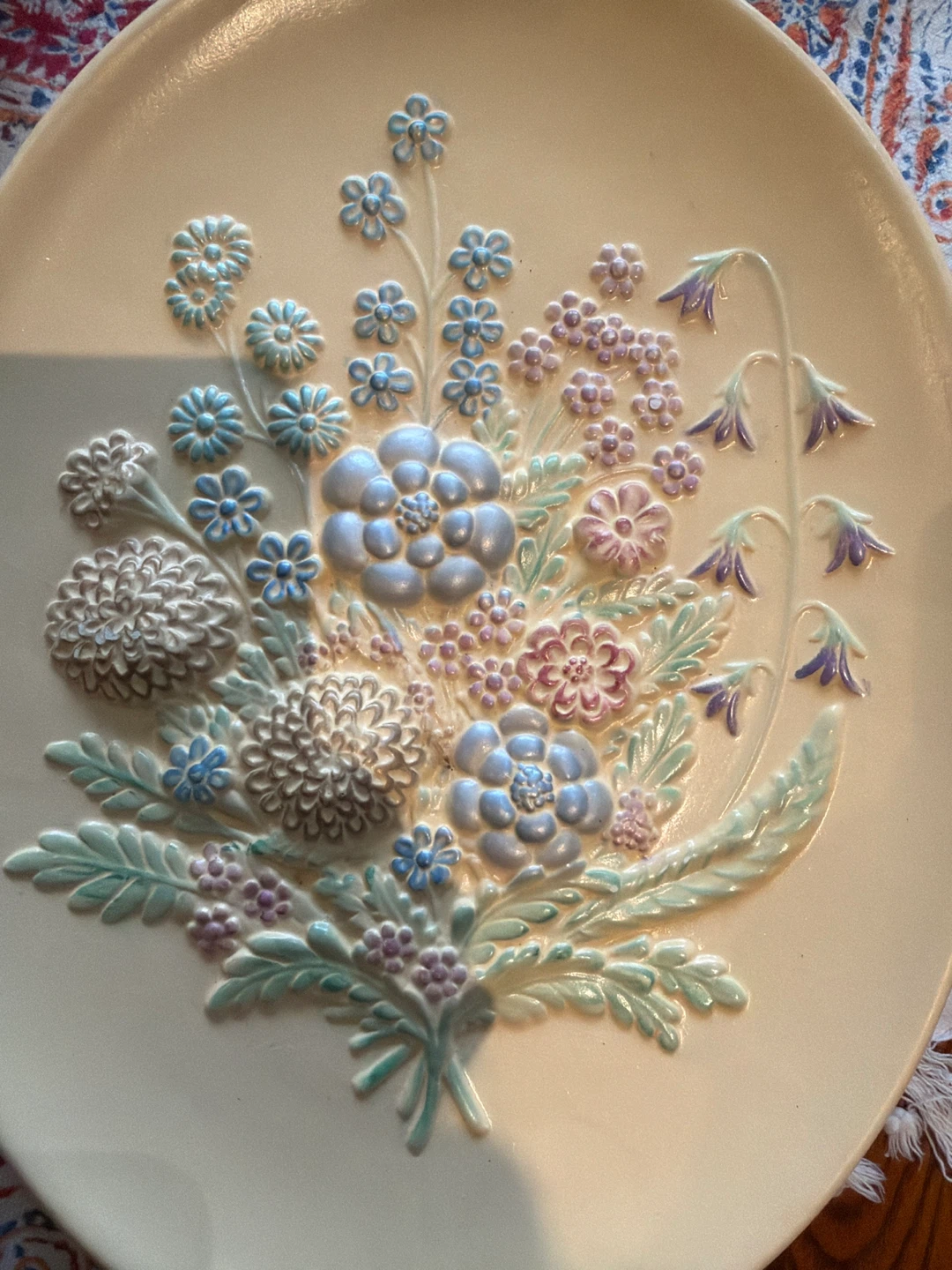 Embossed Floral Oval Platter - photo 3