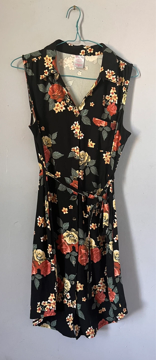 Sleeveless Floral Collared Dress