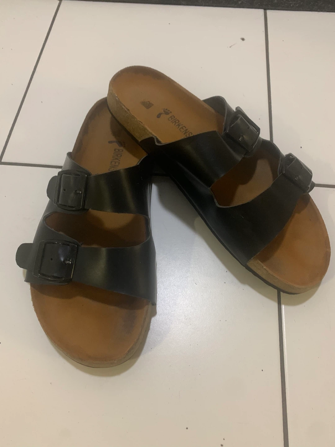 Birkenstock Arizona Black Leather Sandals