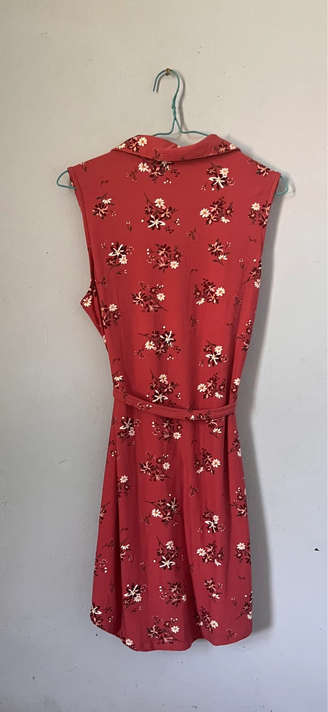 No Boundaries Floral Shirt Dress - Red - Medium - photo 2