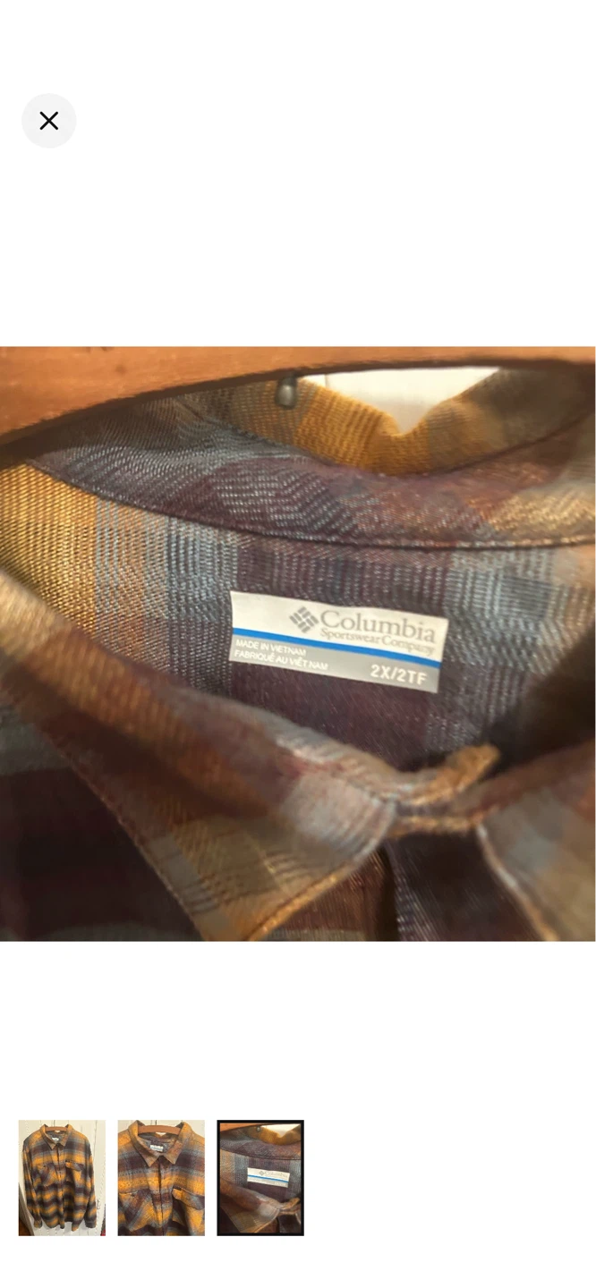 Columbia Plaid Flannel Shirt 2XLT - photo 3