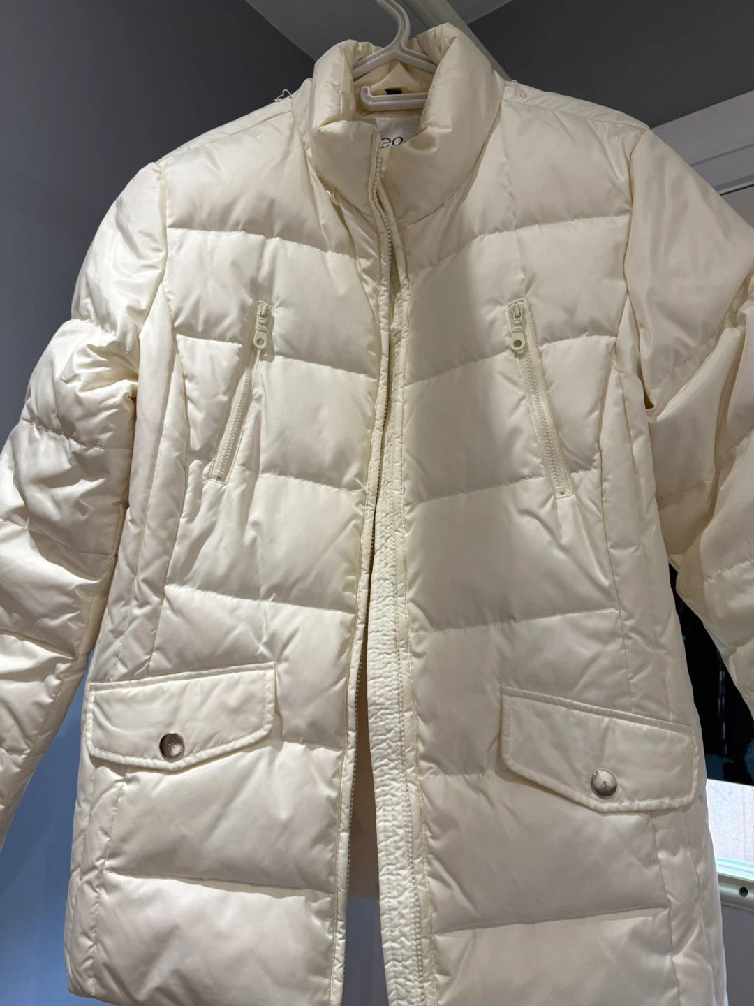 Cleo Women's Cream Puffer Jacket - Size M - photo 2