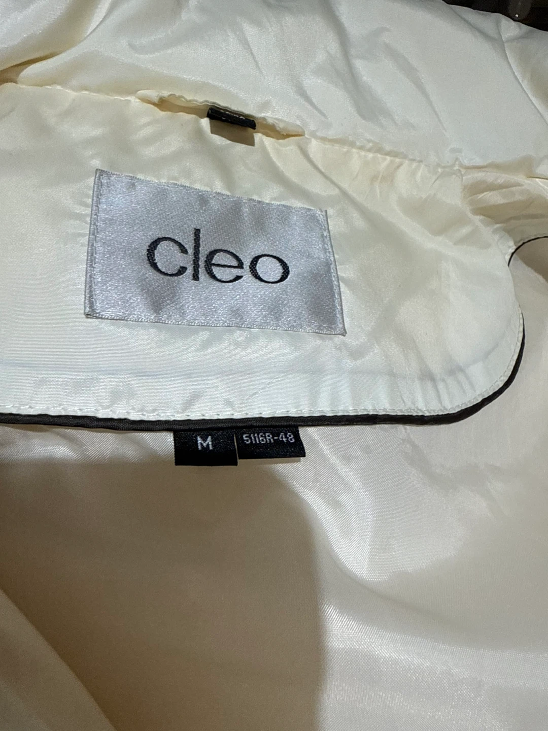 Cleo Women's Cream Puffer Jacket - Size M - photo 4