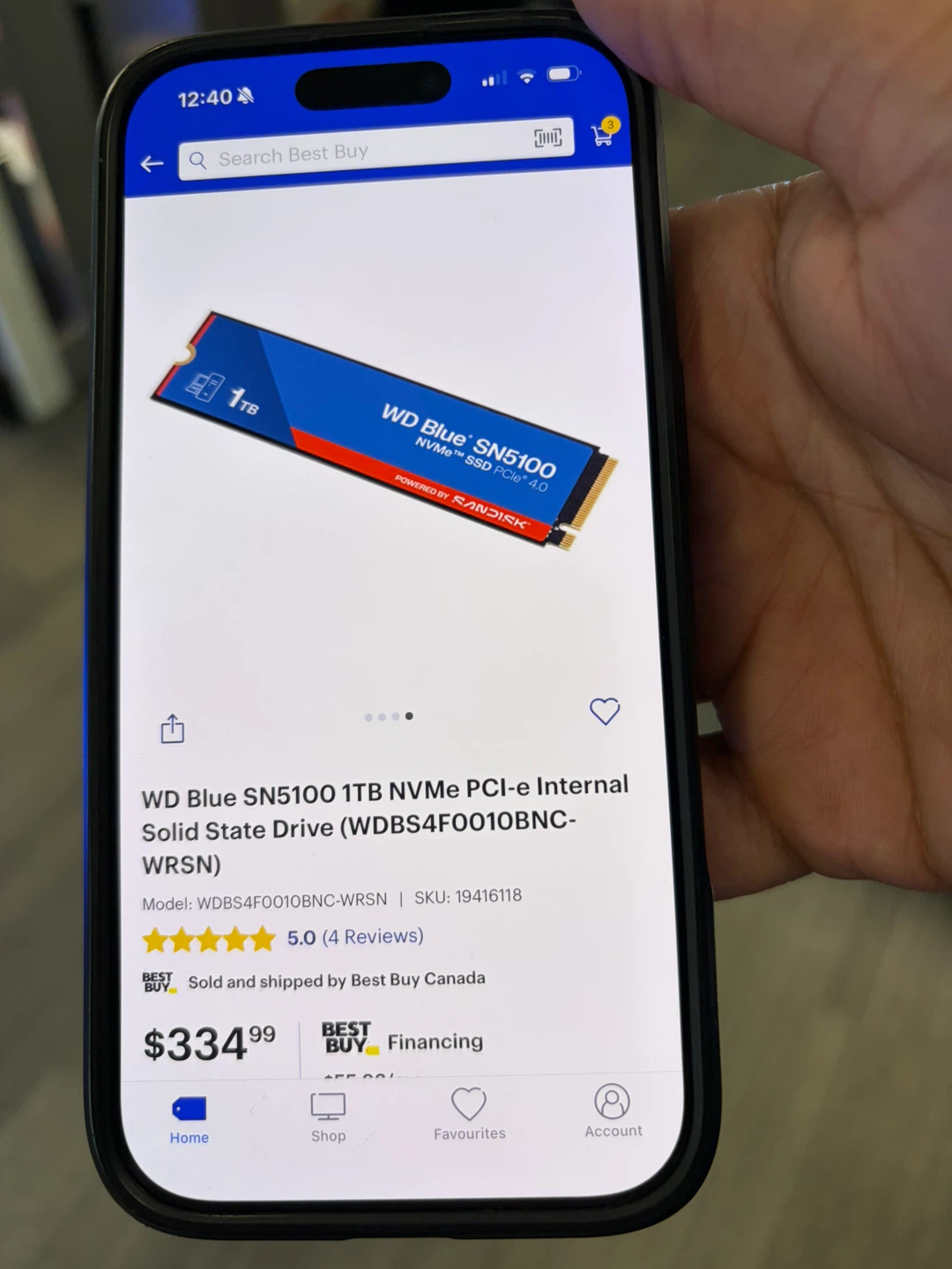 WD Blue SN5100 1TB NVMe PCIe Internal SSD - photo 2