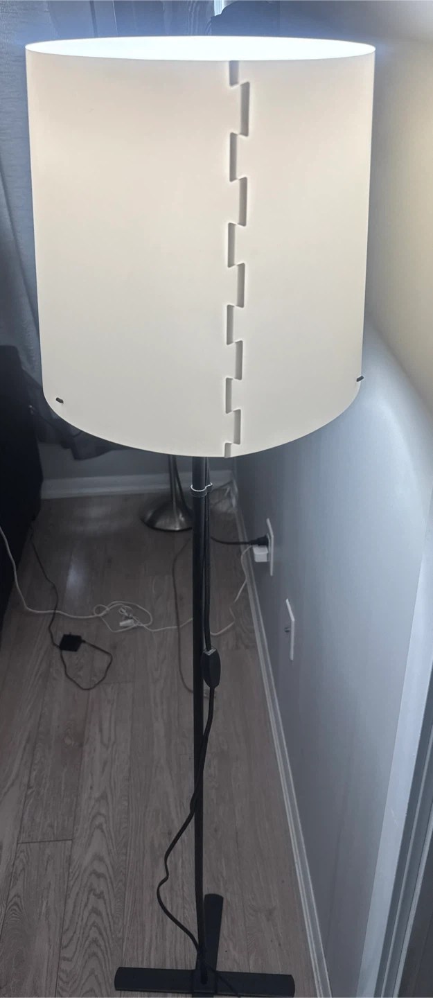 White Cylinder Floor Lamp