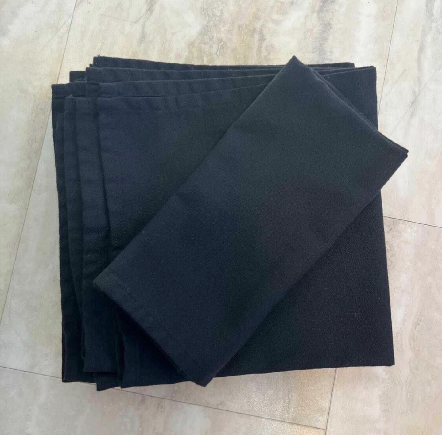 Set of 11 Black Cloth Napkins